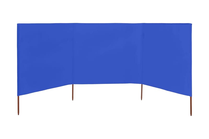 Vindskjermer 3 paneler stoff 400x160 cm asurblå - Blå - Avskjerming & vindskjerm