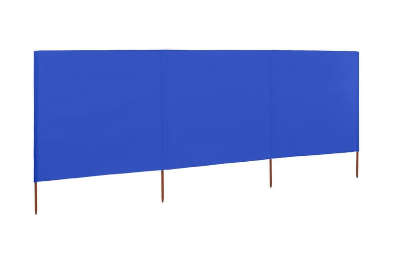 Vindskjermer 3 paneler stoff 400x160 cm asurblå - Blå - Avskjerming & vindskjerm