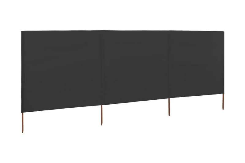 Vindskjermer 3 paneler stoff 400x120 cm antrasitt - Avskjerming & vindskjerm