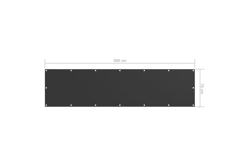Balkongskjerm antrasitt 75x300 cm oxfordstoff - Antrasittgrå - Balkongbeskyttelse