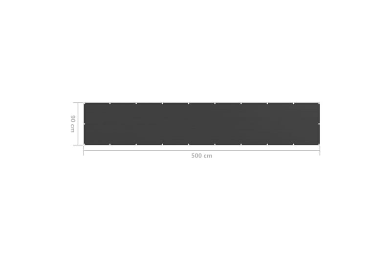 Balkongskjerm antrasitt 90x500 cm HDPE - Antrasittgrå - Balkongbeskyttelse