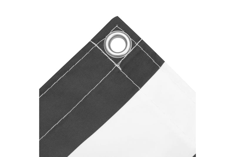 Balkongskjerm antrasitt og hvit 90x500 cm oxfordstoff - Flerfarget - Balkongbeskyttelse