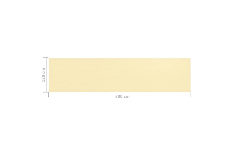 Balkongskjerm beige 120x500 cm HDPE - Beige - Balkongbeskyttelse