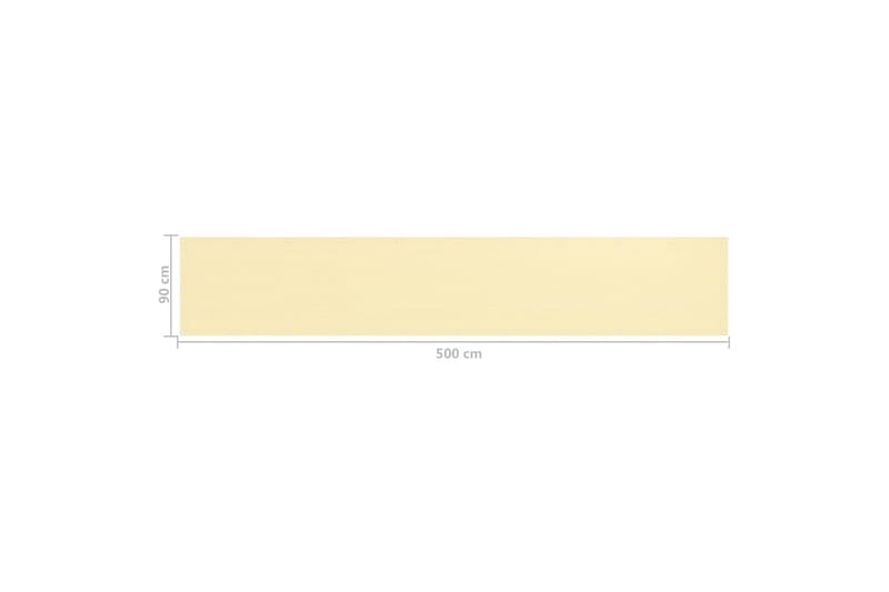Balkongskjerm beige 90x500 cm HDPE - Beige - Balkongbeskyttelse