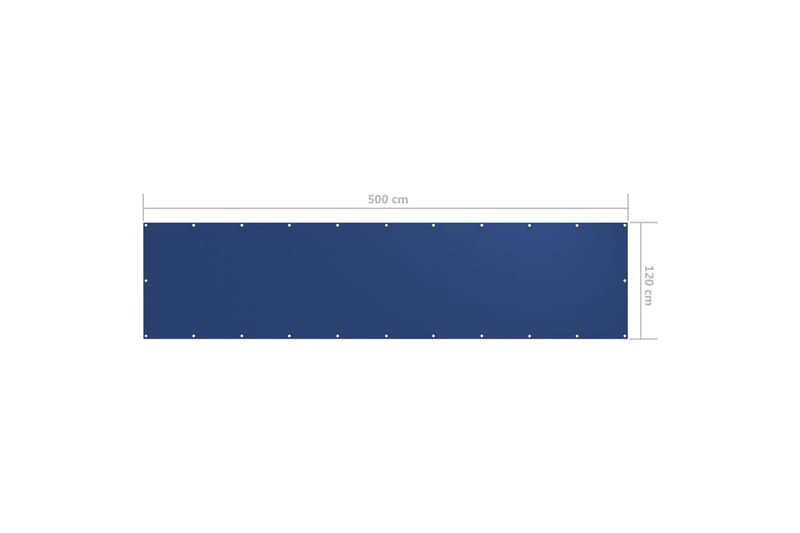 Balkongskjerm blå 120x500 cm oxfordstoff - Blå - Balkongbeskyttelse