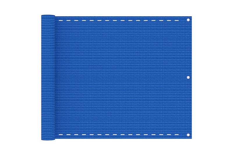 Balkongskjerm blå 75x500 cm HDPE - Blå - Balkongbeskyttelse