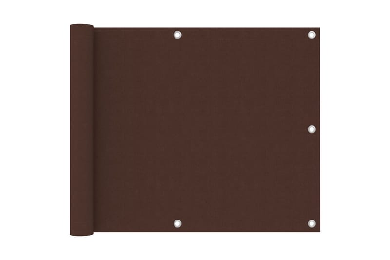Balkongskjerm brun 75x500 cm oxfordstoff - Brun - Balkongbeskyttelse