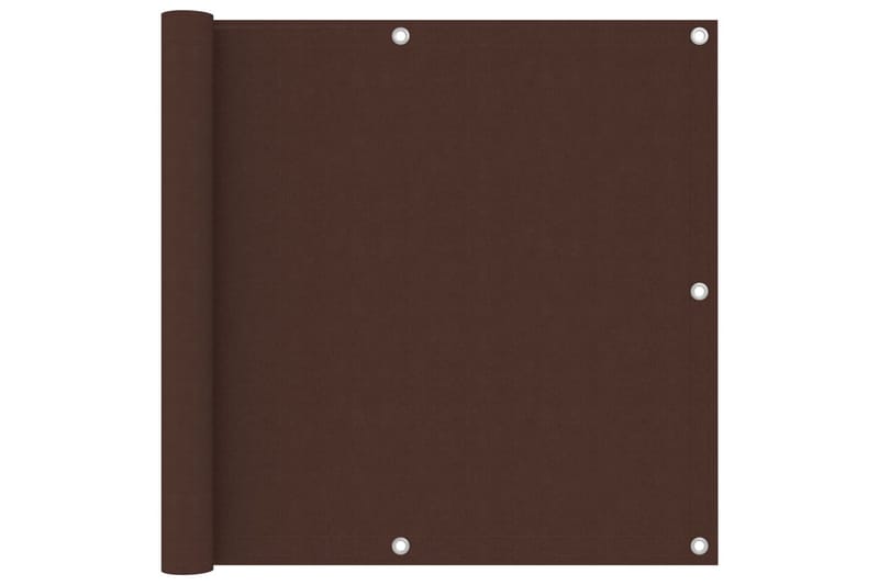 Balkongskjerm brun 90x400 cm oxfordstoff - Brun - Balkongbeskyttelse