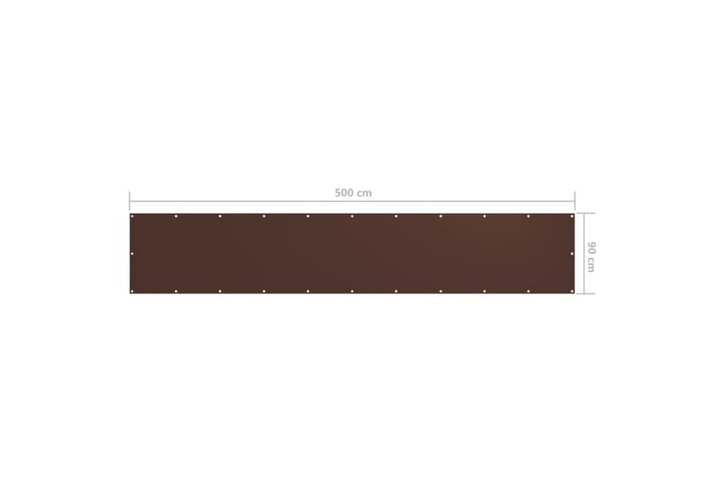 Balkongskjerm brun 90x500 cm oxfordstoff - Brun - Balkongbeskyttelse