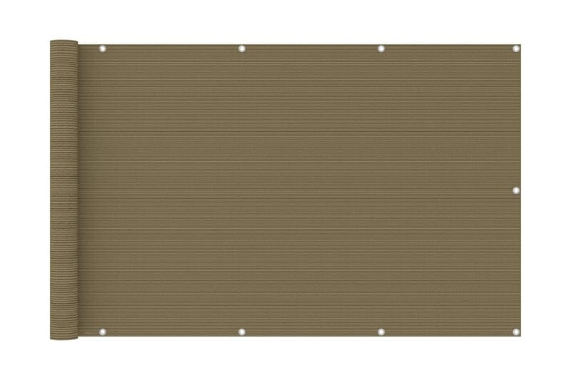 Balkongskjerm gråbrun 120x400 cm HDPE - Taupe - Balkongbeskyttelse
