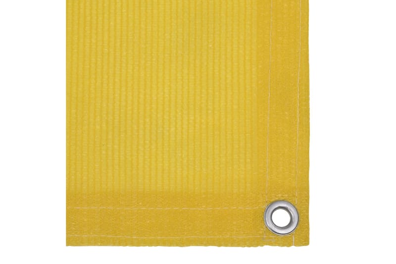 Balkongskjerm gul 75x500 cm HDPE - Gul - Balkongbeskyttelse