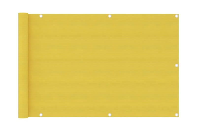 Balkongskjerm gul 90x400 cm HDPE - Gul - Balkongbeskyttelse