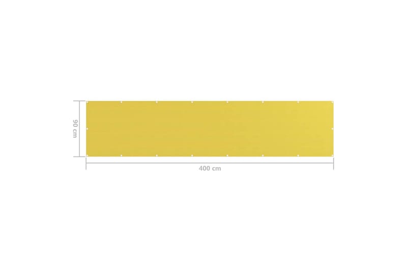 Balkongskjerm gul 90x400 cm HDPE - Gul - Balkongbeskyttelse