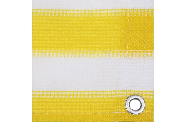 Balkongskjerm gul og hvit 120x400 cm HDPE - Flerfarget - Balkongbeskyttelse