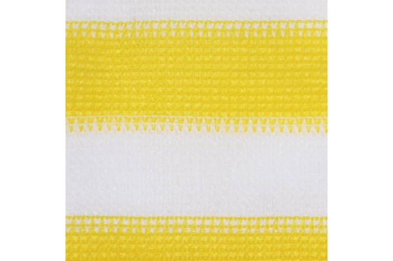 Balkongskjerm gul og hvit 120x400 cm HDPE - Flerfarget - Balkongbeskyttelse
