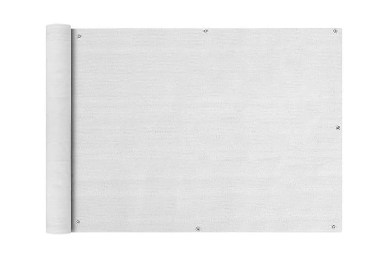 Balkongskjerm HDPE 75x600 cm Hvit - Hvit - Balkongbeskyttelse