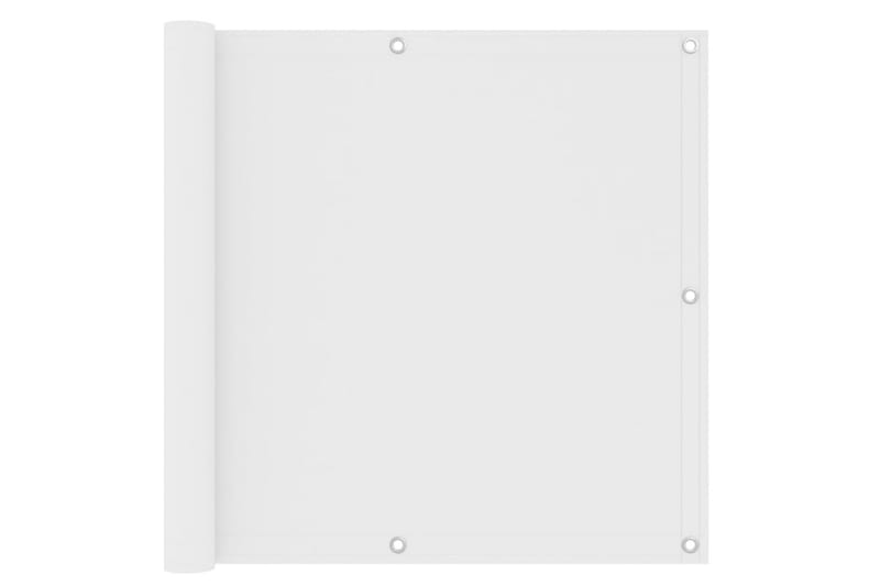 Balkongskjerm hvit 90x600 cm oxfordstoff - Hvit - Balkongbeskyttelse