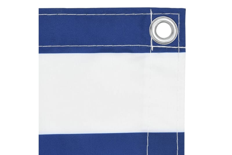Balkongskjerm hvit og blå 120x600 cm oxfordstoff - Flerfarget - Balkongbeskyttelse
