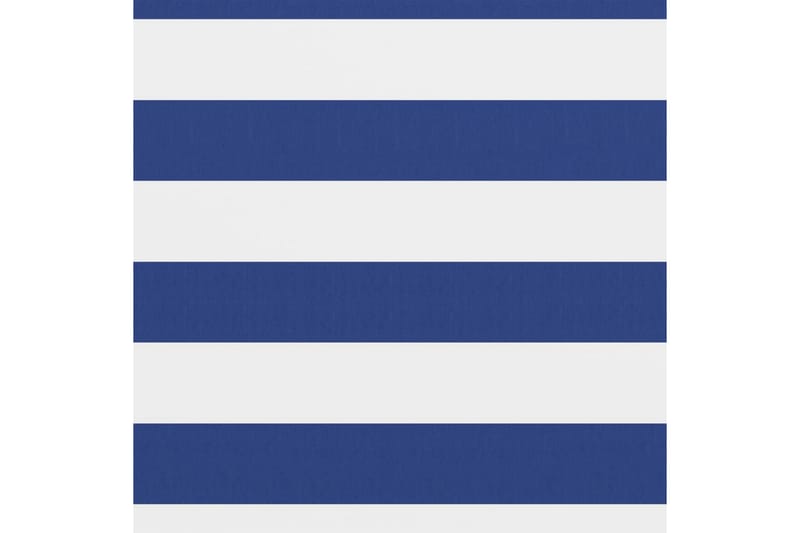 Balkongskjerm hvit og blå 75x600 cm oxfordstoff - Flerfarget - Balkongbeskyttelse