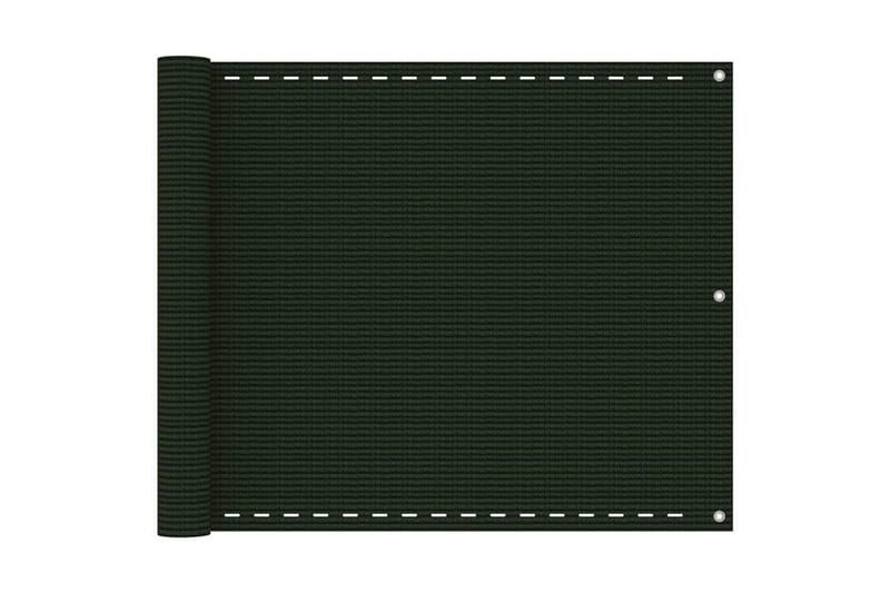 Balkongskjerm mørkegrønn 75x300 cm HDPE - grønn - Balkongbeskyttelse
