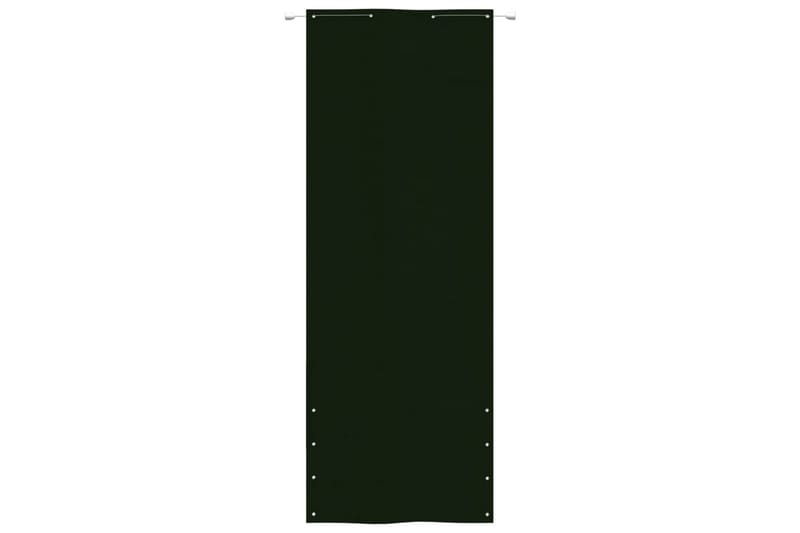 Balkongskjerm mørkegrønn 80x240 cm oxfordstoff - grønn - Balkongbeskyttelse