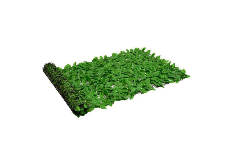 Balkongskjerm med grønne blader 300x100 cm - grønn - Balkongbeskyttelse