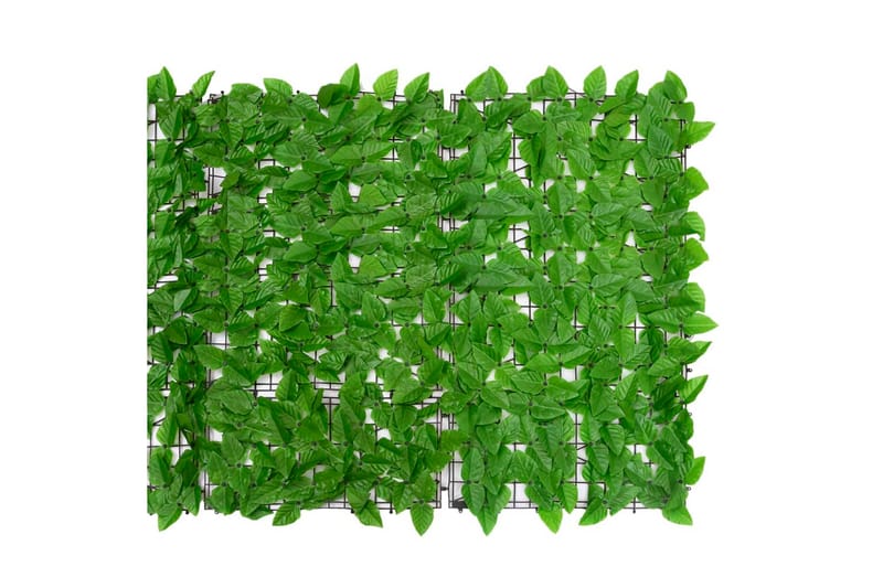 Balkongskjerm med grønne blader 300x100 cm - grønn - Balkongbeskyttelse