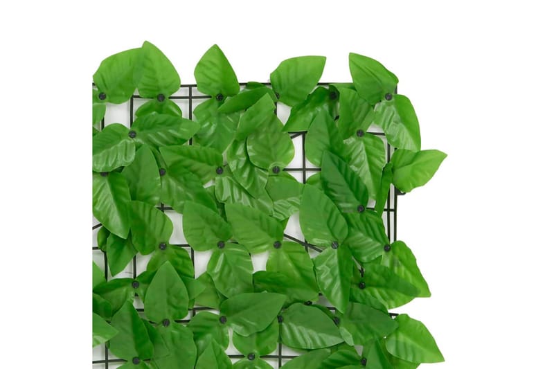 Balkongskjerm med grønne blader 400x100 cm - grønn - Balkongbeskyttelse
