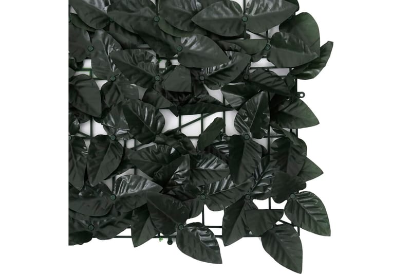 Balkongskjerm med mørkegrønne blader 400x75 cm - grønn - Balkongbeskyttelse