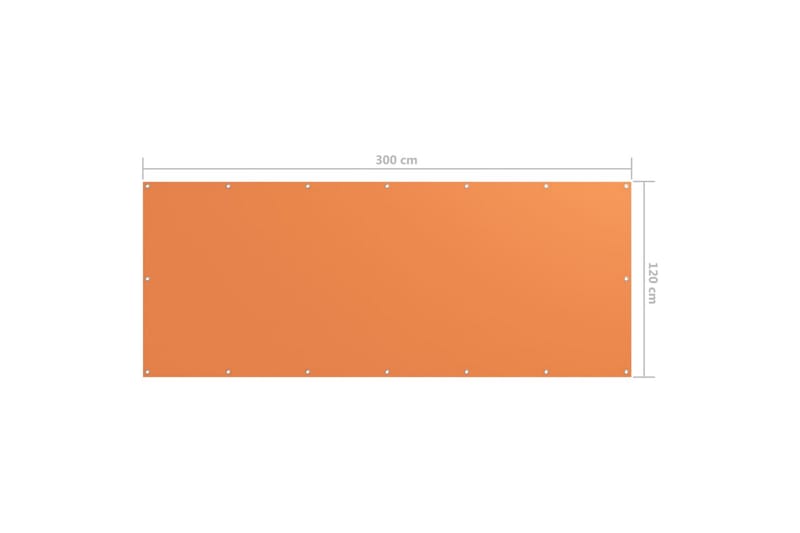 Balkongskjerm oransje 120x300 cm oxfordstoff - Oransj - Balkongbeskyttelse