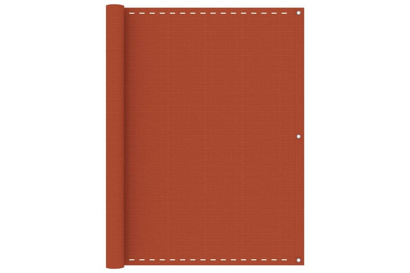 Balkongskjerm oransje 120x400 cm HDPE - Oransj - Balkongbeskyttelse