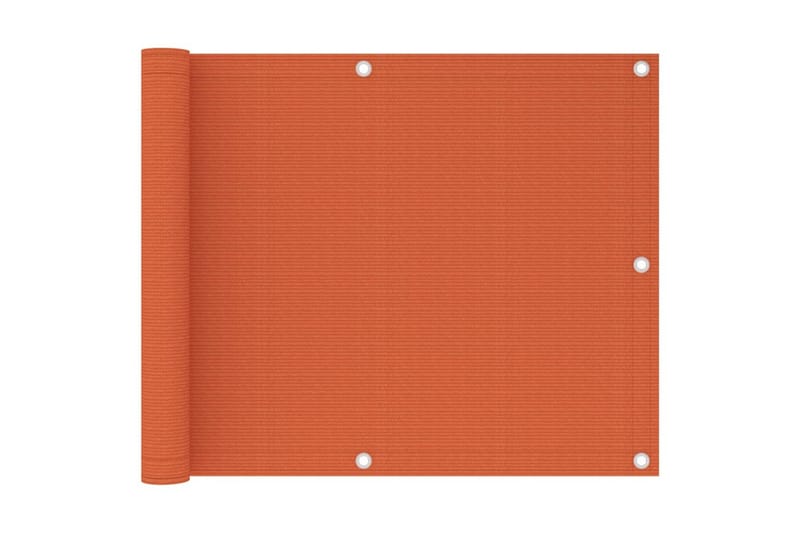 Balkongskjerm oransje 75x300 cm HDPE - Oransj - Balkongbeskyttelse