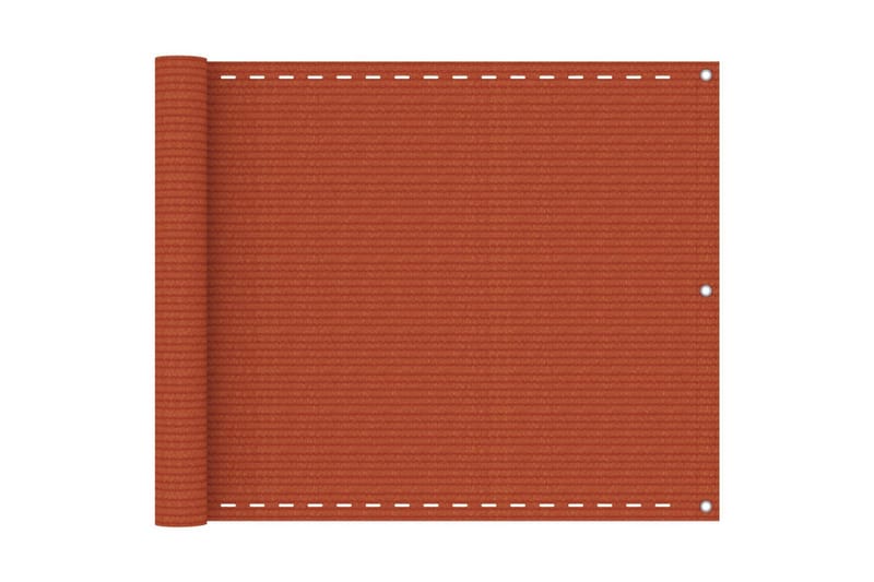 Balkongskjerm oransje 75x400 cm HDPE - Oransj - Balkongbeskyttelse