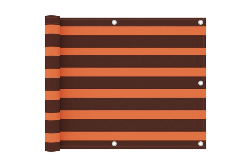 Balkongskjerm oransje og brun 75x300 cm oxfordstoff - Flerfarget - Balkongbeskyttelse