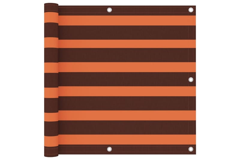 Balkongskjerm oransje og brun 90x600 cm oxfordstoff - Flerfarget - Balkongbeskyttelse