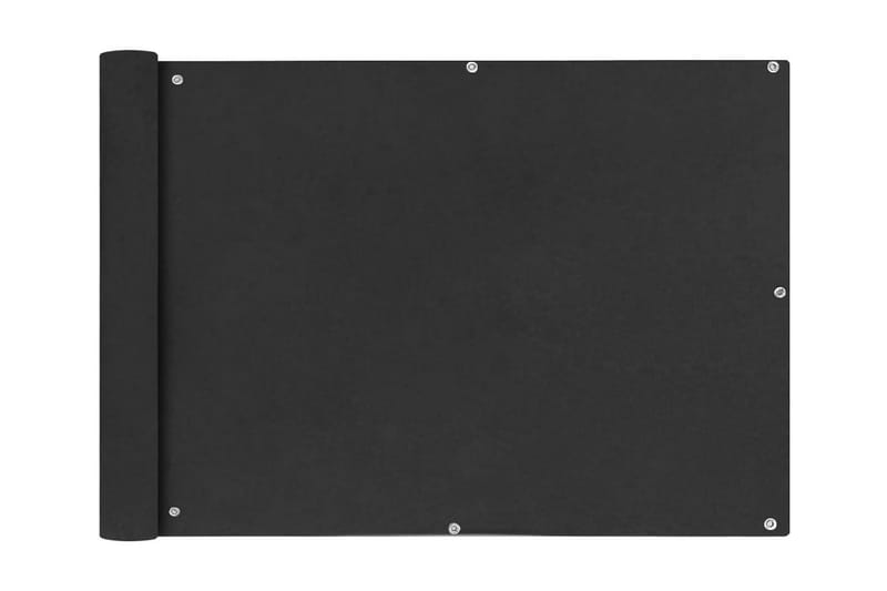 Balkongskjerm Oxfordstoff 75x400 cm Antrasitt - Svart - Balkongbeskyttelse