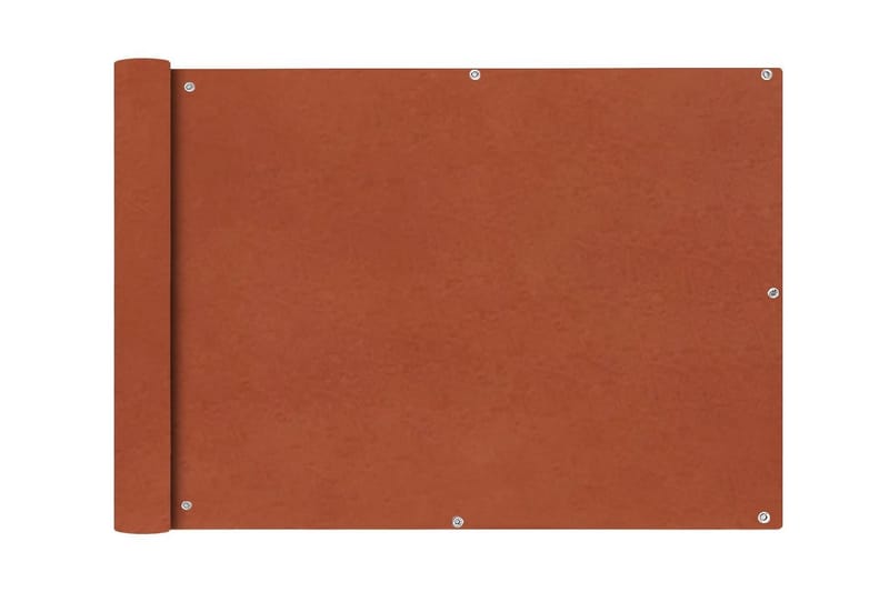 Balkongskjerm Oxfordstoff 75x400 cm Terrakotta - Orange - Balkongbeskyttelse