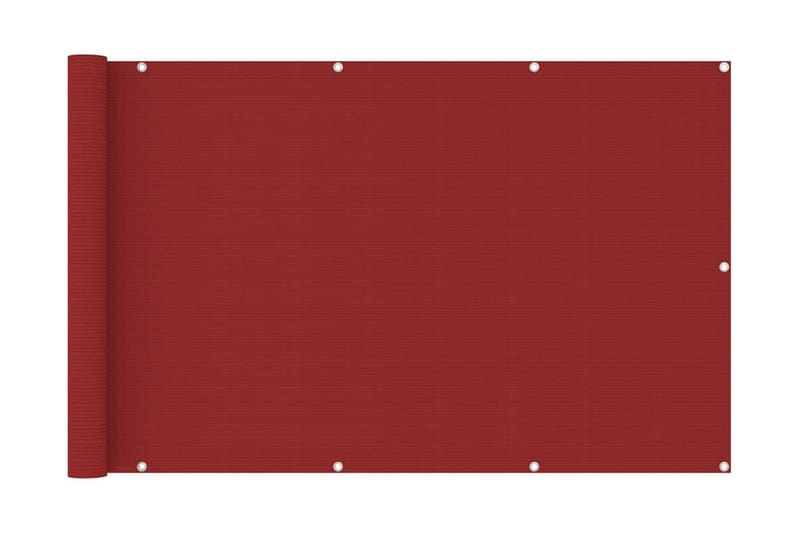 Balkongskjerm rød 120x600 cm HDPE - Rød - Balkongbeskyttelse