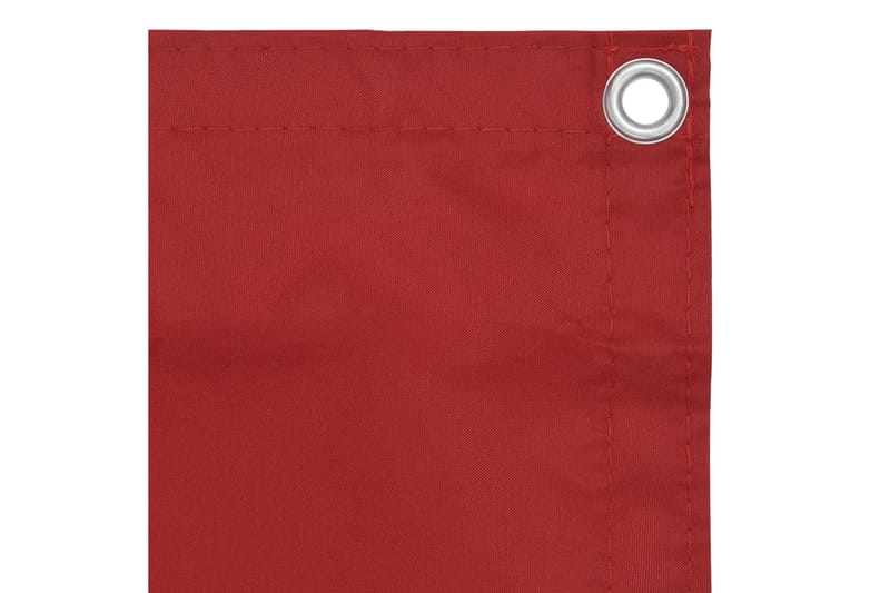 Balkongskjerm rød 75x500 cm oxfordstoff - Rød - Balkongbeskyttelse