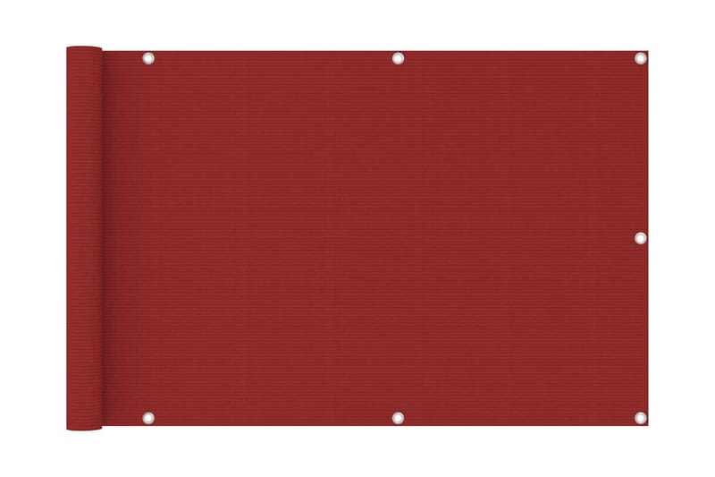 Balkongskjerm rød 90x400 cm HDPE - Rød - Balkongbeskyttelse