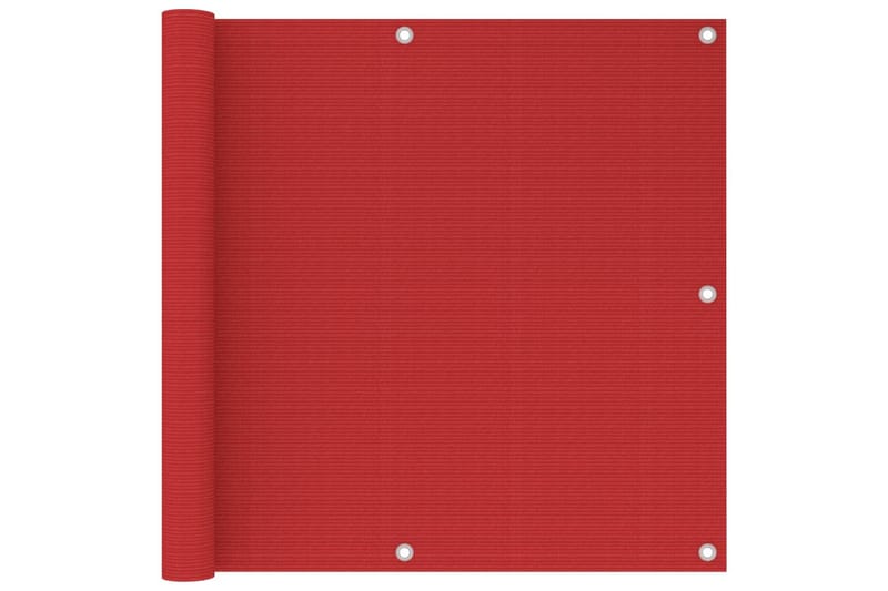 Balkongskjerm rød 90x500 cm HDPE - Rød - Balkongbeskyttelse
