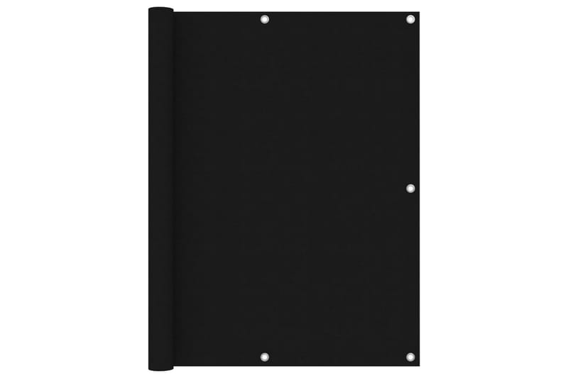 Balkongskjerm svart 120x400 cm oxfordstoff - Svart - Balkongbeskyttelse