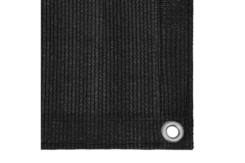 Balkongskjerm svart 120x600 cm HDPE - Svart - Balkongbeskyttelse