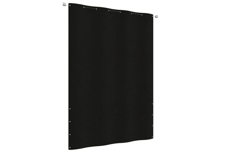 Balkongskjerm svart 160x240 cm oxfordstoff - Svart - Balkongbeskyttelse
