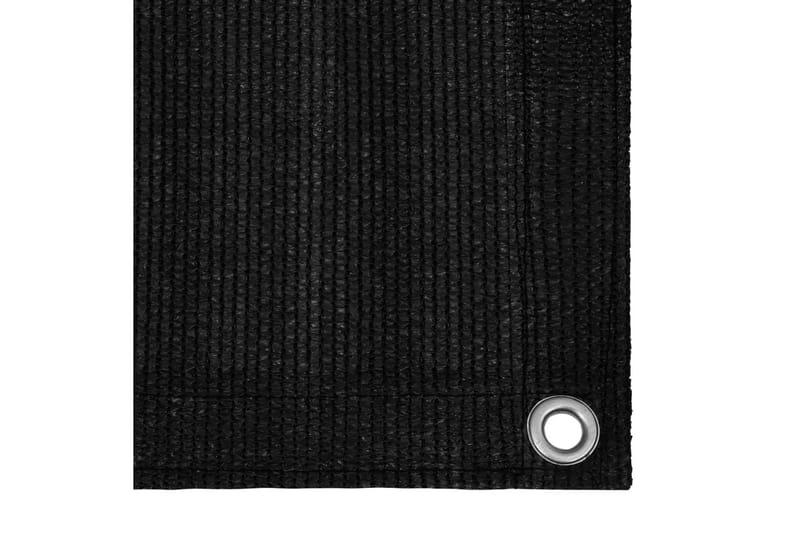 Balkongskjerm svart 75x300 cm HDPE - Svart - Balkongbeskyttelse