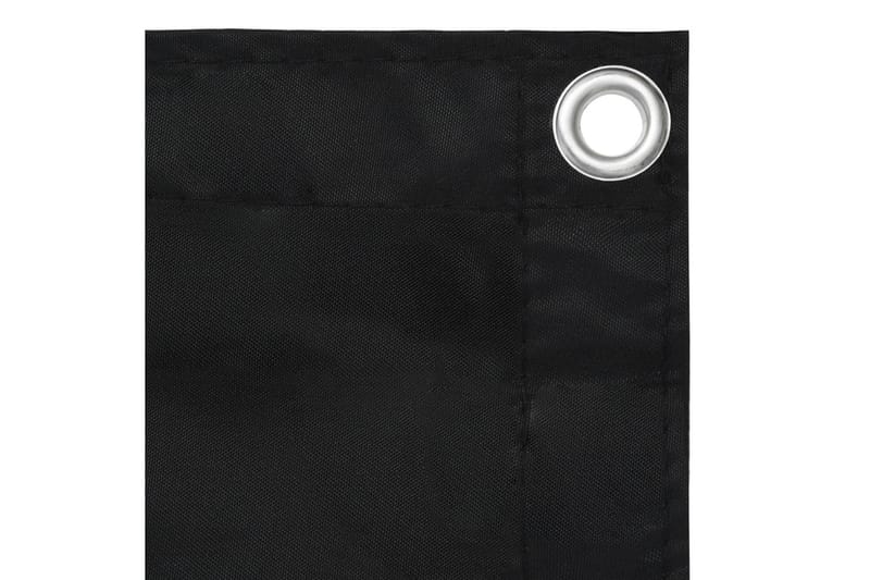 Balkongskjerm svart 75x400 cm oxfordstoff - Svart - Balkongbeskyttelse