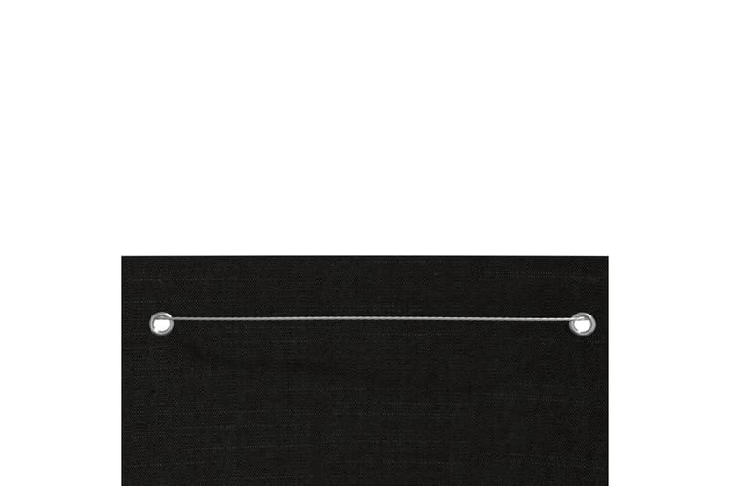 Balkongskjerm svart 80x240 cm oxfordstoff - Svart - Balkongbeskyttelse
