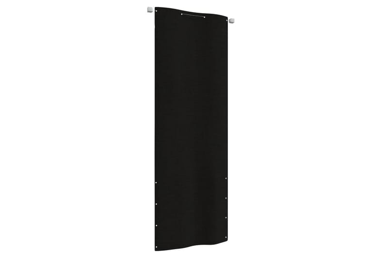 Balkongskjerm svart 80x240 cm oxfordstoff - Svart - Balkongbeskyttelse