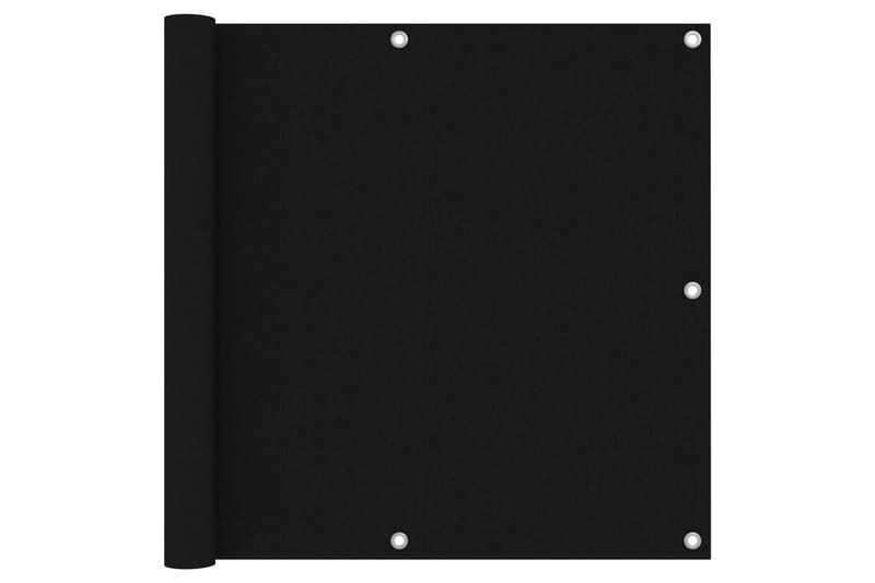 Balkongskjerm svart 90x300 cm oxfordstoff - Svart - Balkongbeskyttelse