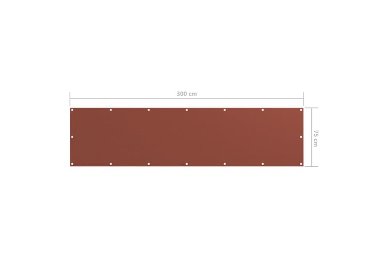 Balkongskjerm terrakotta 75x300 cm oxfordstoff - Balkongbeskyttelse